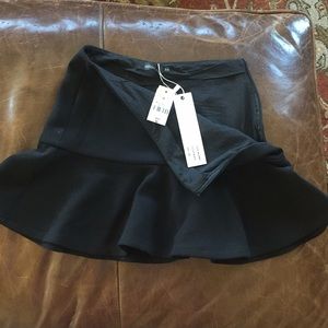 Black Peplum LF x millau Skirt NWT XS